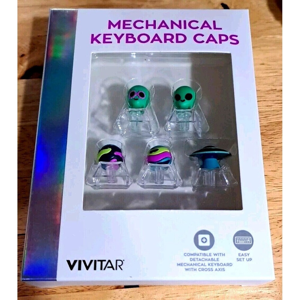 Alien-Themed Vivitar Mechanical Keyboard Caps Set Easy Setup